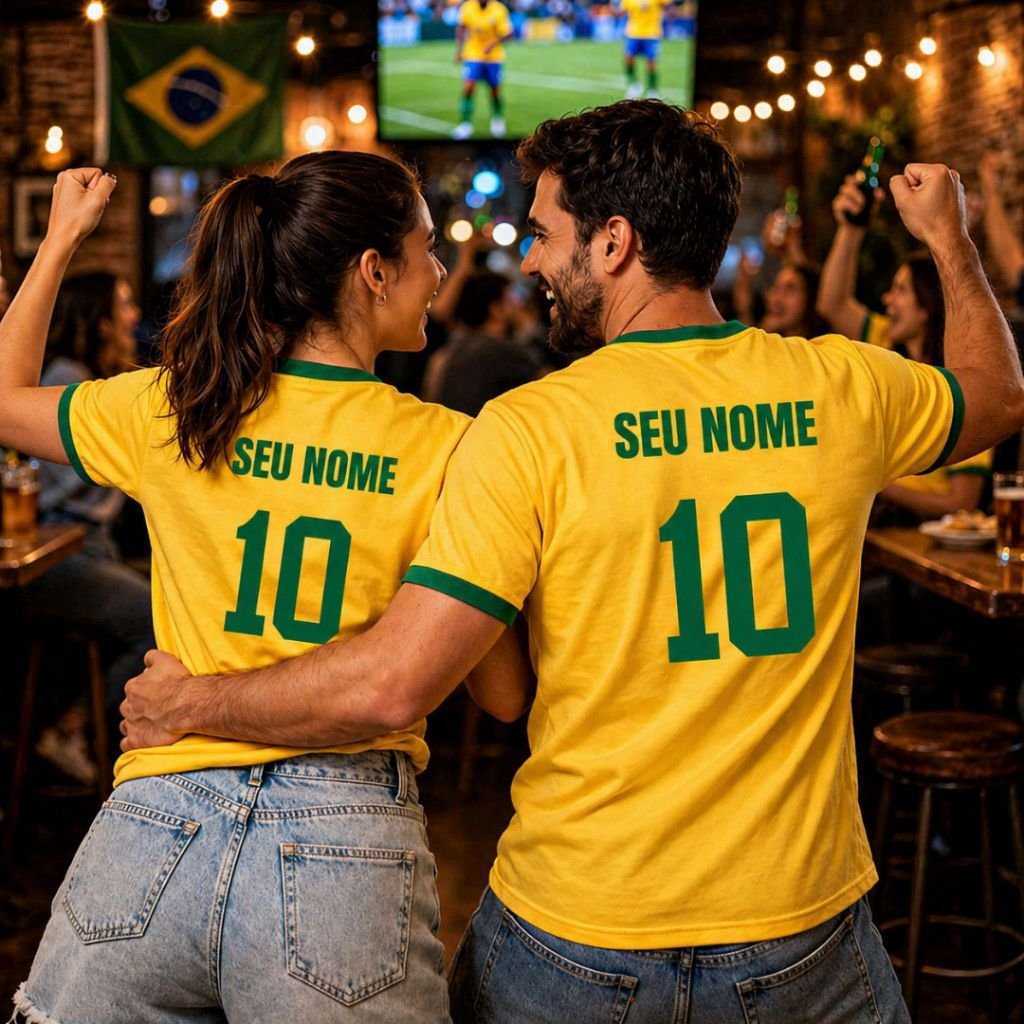 Look de Casal Looks para a Copa do Mundo