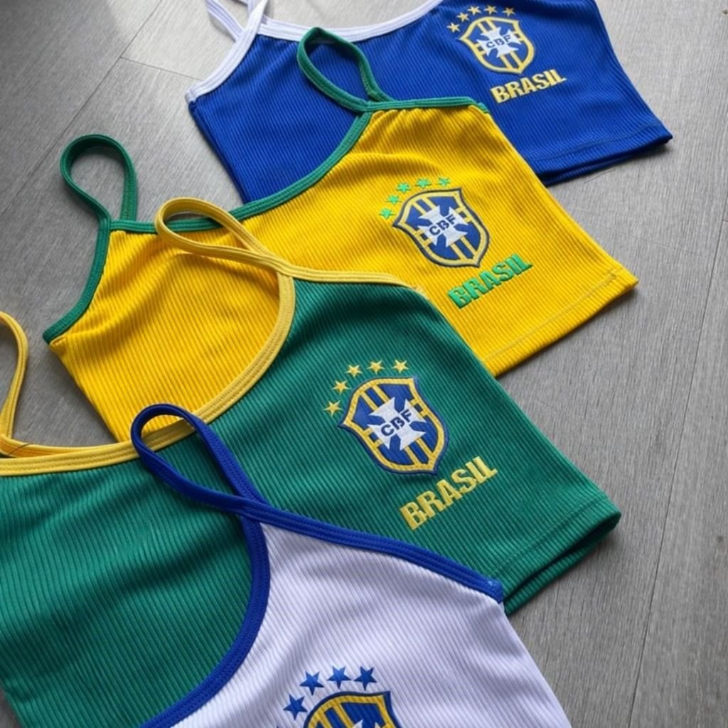 Cropped Brasil Tendência Looks para a Copa do Mundo