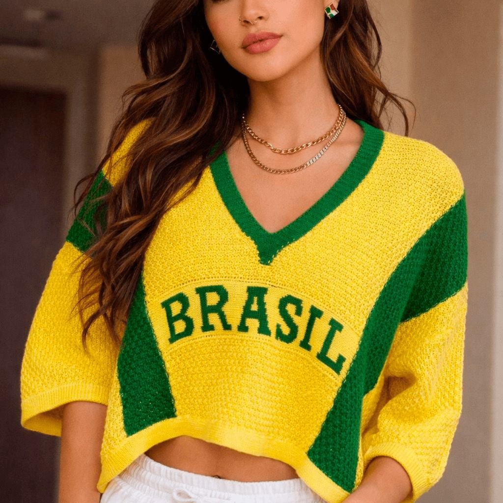 Cropped para Looks para a Copa do Mundo
