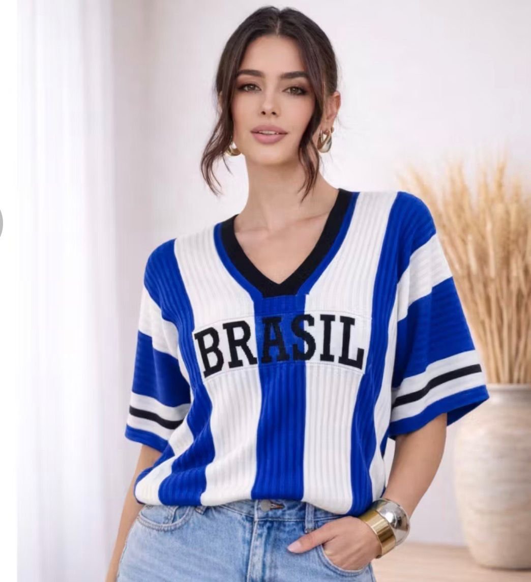 Cropped Casual Copa Looks para a Copa do Mundo